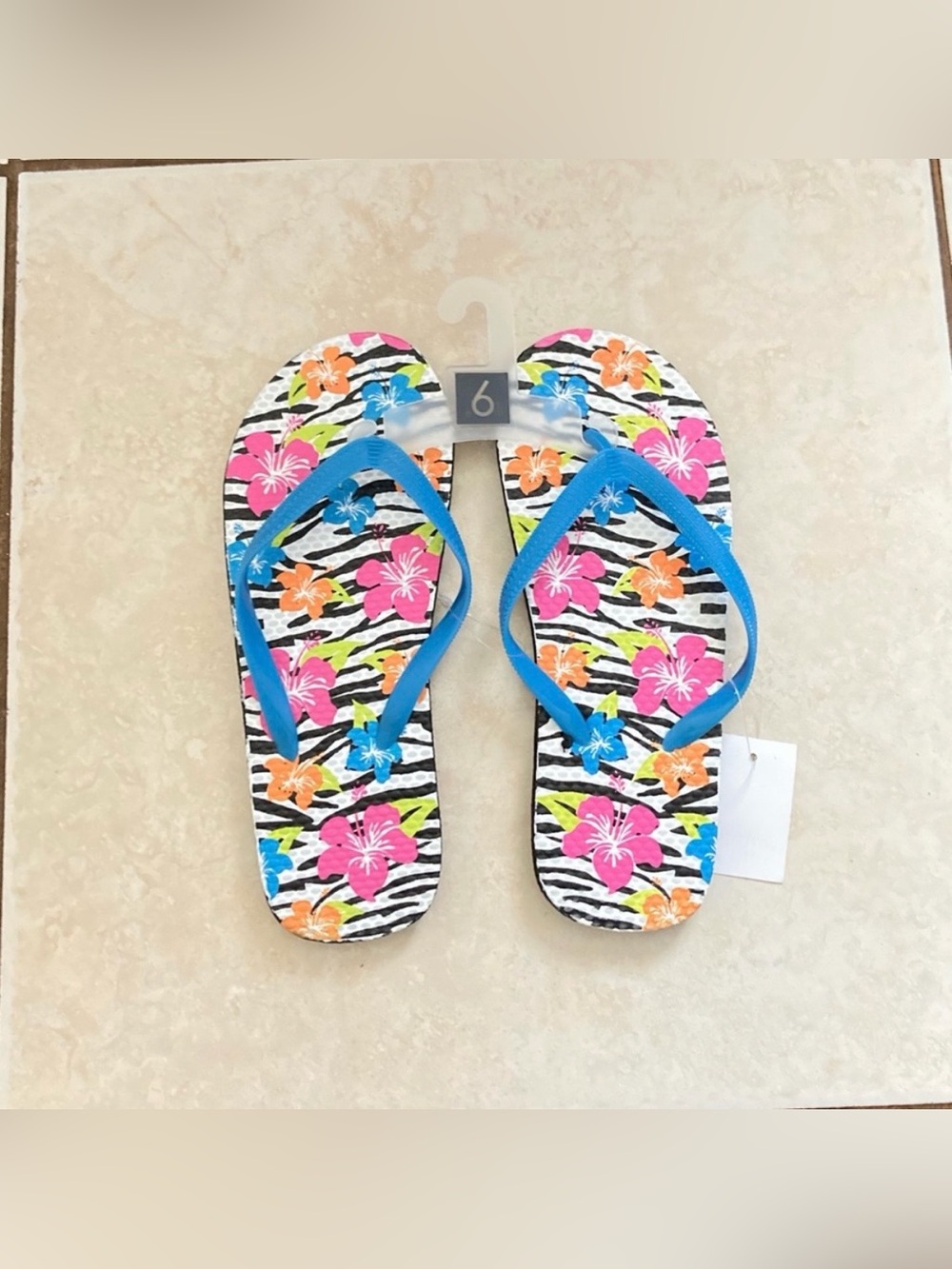 *BRAND NEW* Macy’s Flip Flops Colors Floral Slippers Zebra Print Slip-On Sandals